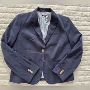 J. Crew Mercantile Navy Gold-Button Women's Blazer